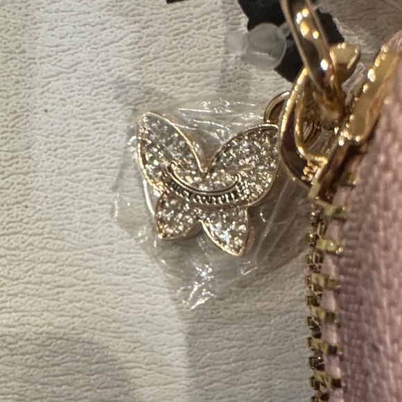 NWT Juicy Couture Wing It Double Medium Zip Around Wallet in Liquorice/Pink - Picture 4 of 7